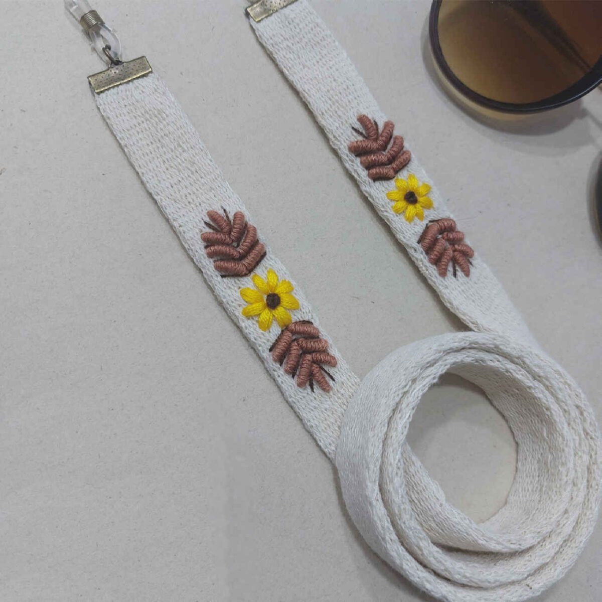 Price and Buy Glasses Strap – Embroidered Flower Design - Image 4