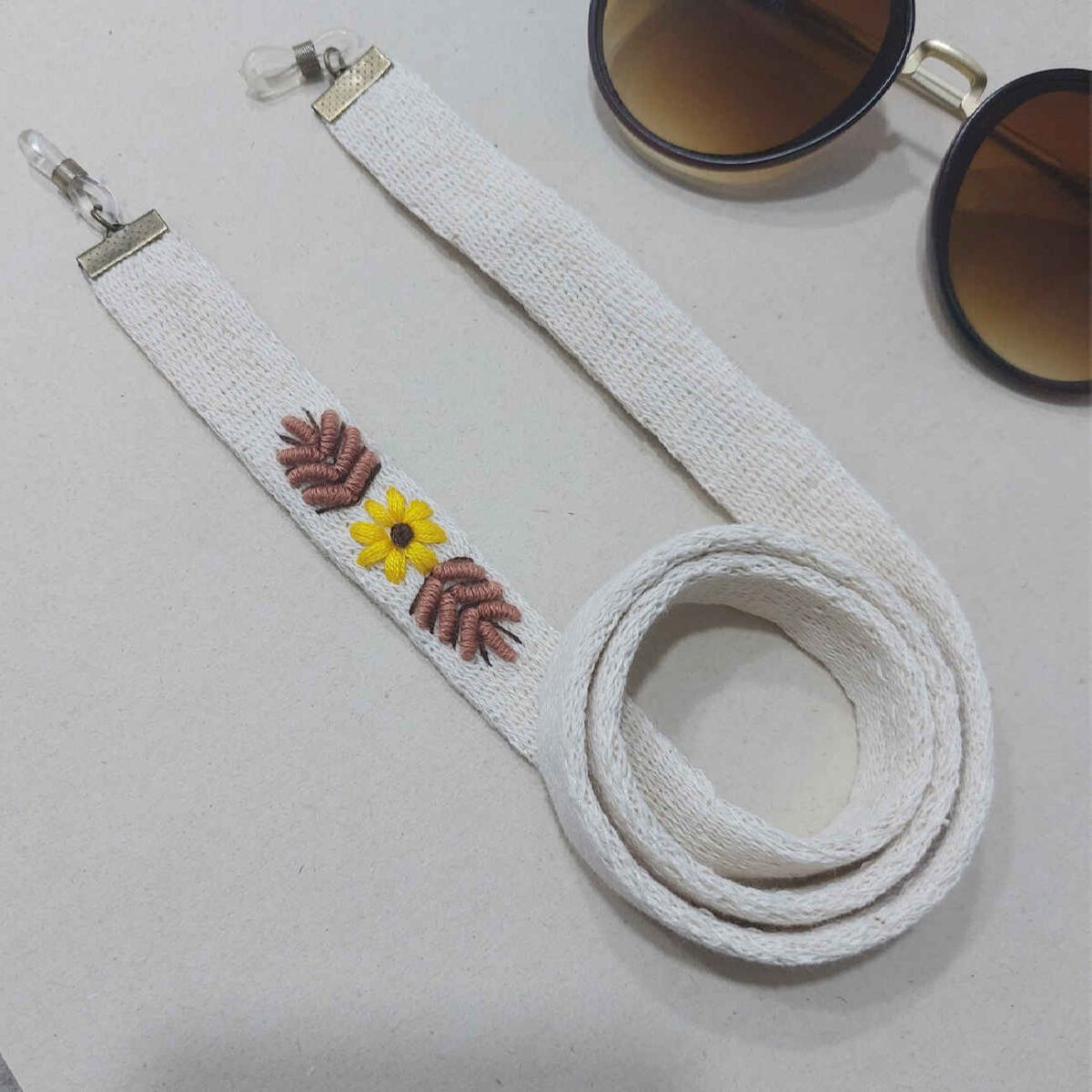 Price and Buy Glasses Strap – Embroidered Flower Design - Image 6