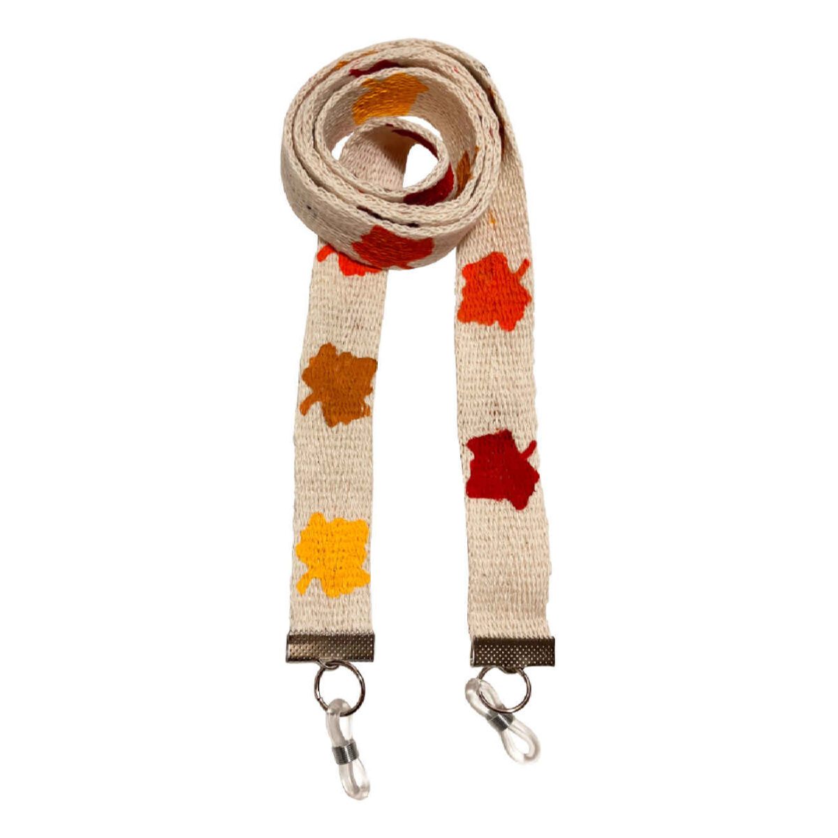 Price and Buy Glasses Strap – Fall Leaves Cream Design
