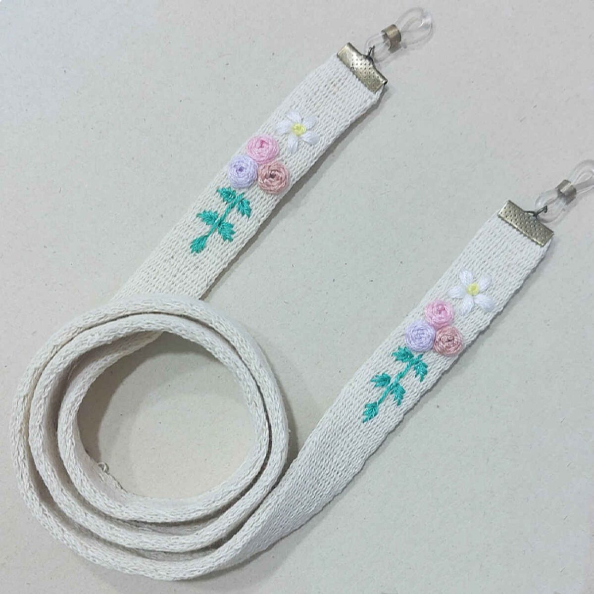 Price and Buy Glasses Strap – Handcrafted Flower Embroidery - Image 4