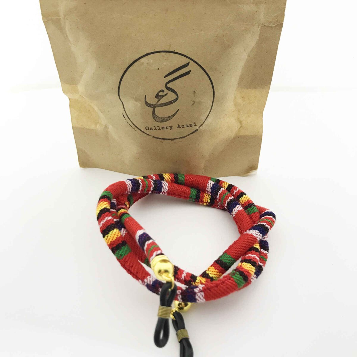 Price and Buy Glasses Strap – Red Striped Design - Image 4