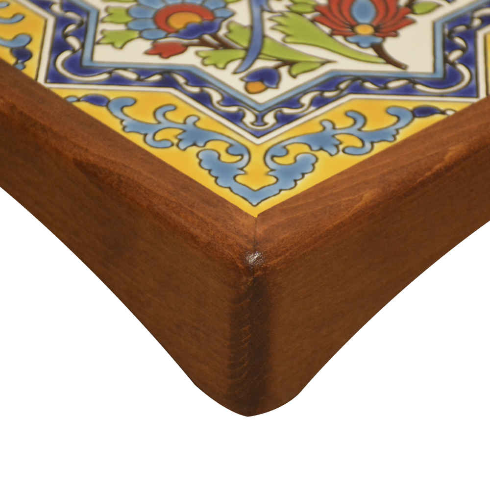 Price and Buy Gol O Morgh Wooden Tray with Persian Artwork – Ideal for Serving Drinks & Bites - Image 4