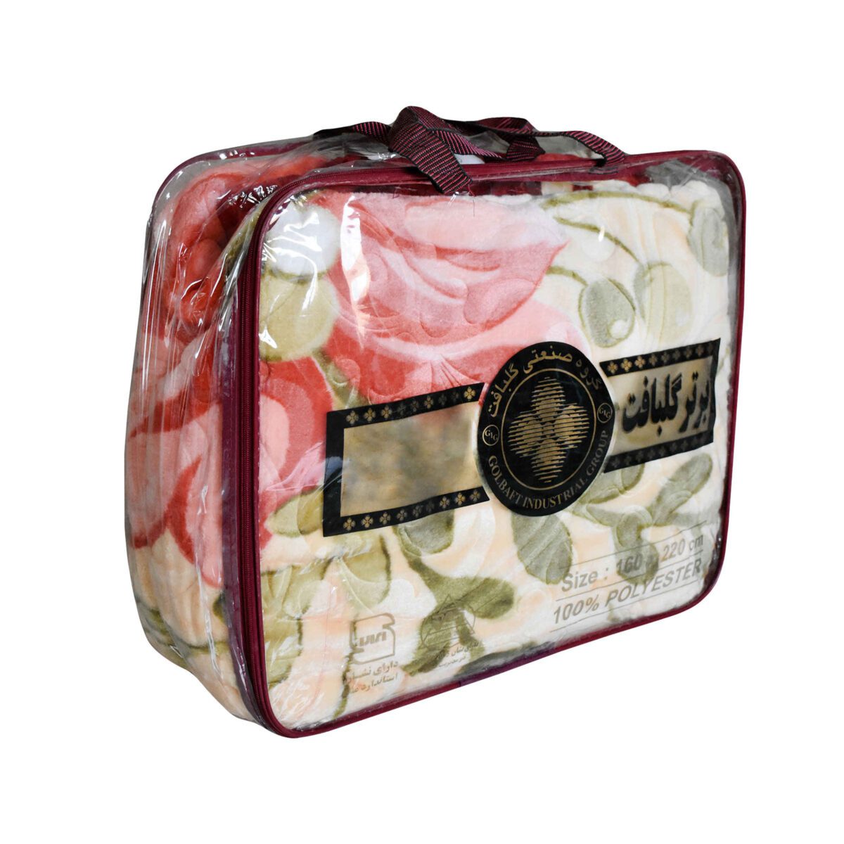 Price and Buy Golbaft Persian Single Bed Blanket Floral Red - Image 4