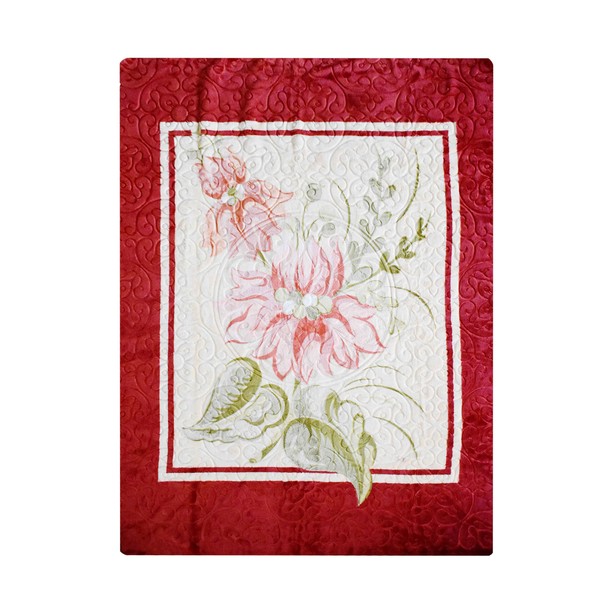 Price and Buy Golbaft Persian Single Bed Blanket Floral Red - Image 5