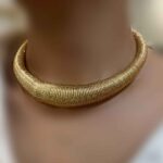 Price and Buy Gold-Plated Choker Necklace with Flexible Spring Design – Minimalist & Elegant Perfect for Party