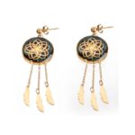 Price and Buy Gold Plated Drop Earrings Handcrafted Dream Catcher Design