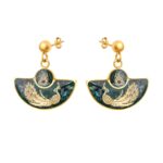 Price and Buy Gold Plated Drop Earrings Handcrafted Dream Catcher with Agate