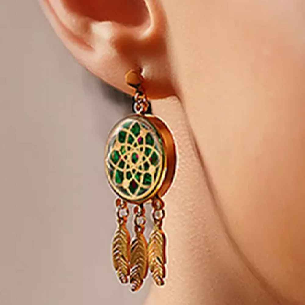 Price and Buy Gold Plated Earring for Women Dream Catcher - Image 4