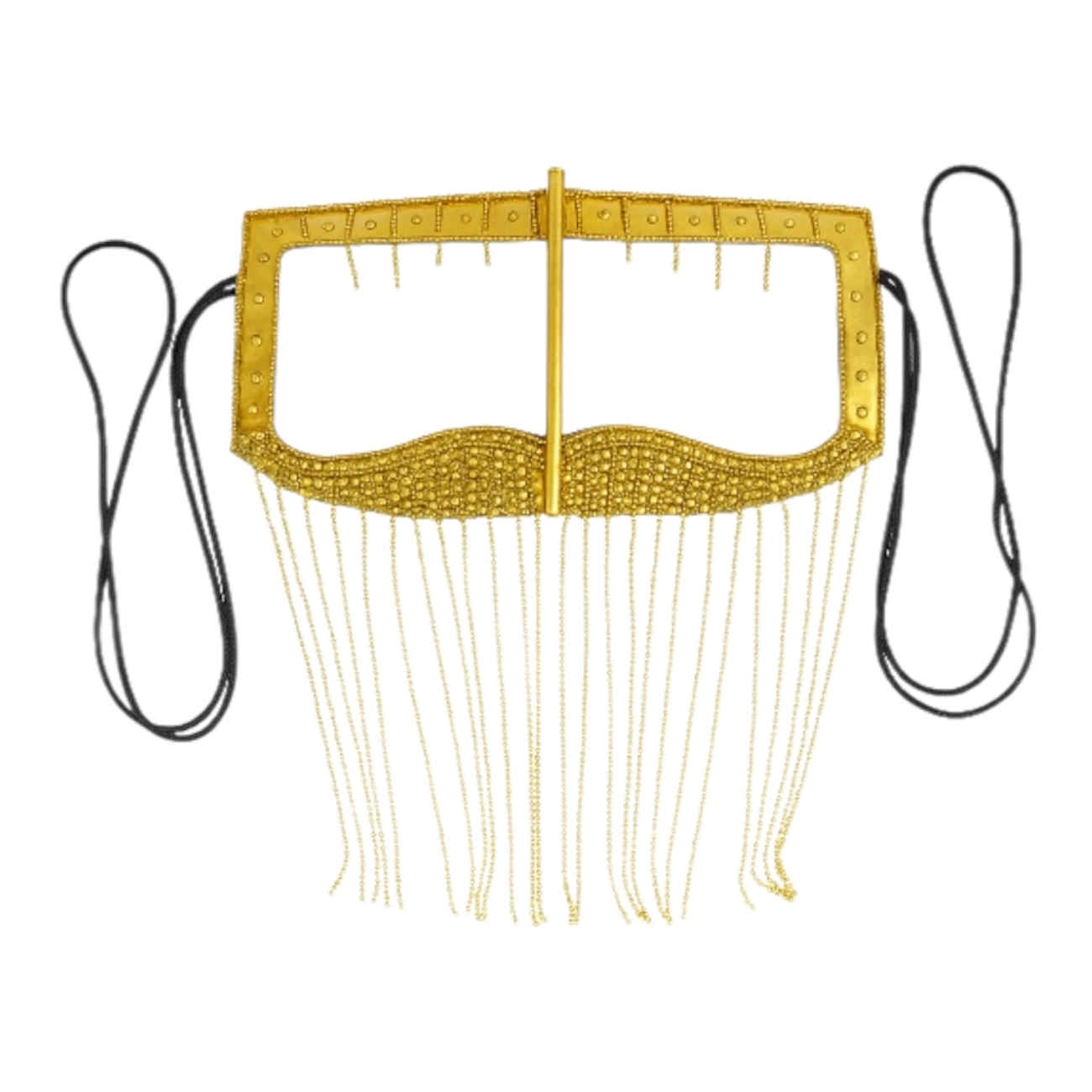 Price and Buy Gold Rhinestone Burqa with Long Chain – Traditional Southern Style_6903c5b1323ad.jpeg Price and Buy Gold Rhinestone Burqa with Long Chain – Traditional Southern Style - Image 1