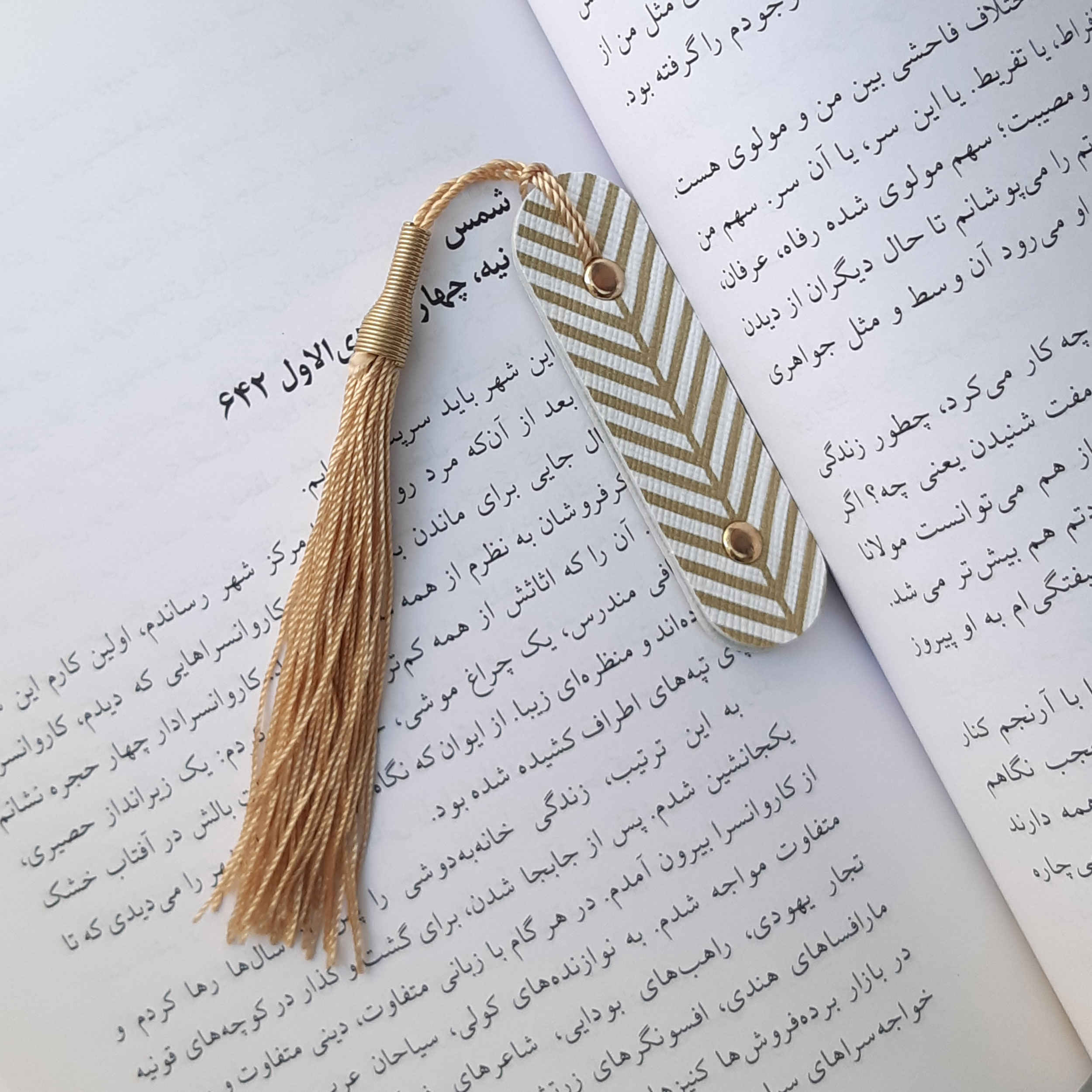 Price and Buy Golden Leather Bookmark Model Striped - Image 3