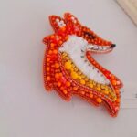 Price and Buy Gorgeous Beaded Fox Brooch – Graceful and Unique