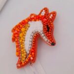 Price and Buy Gorgeous Beaded Fox Brooch – Graceful and Unique - Image 3