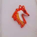 Price and Buy Gorgeous Beaded Fox Brooch – Graceful and Unique - Image 4