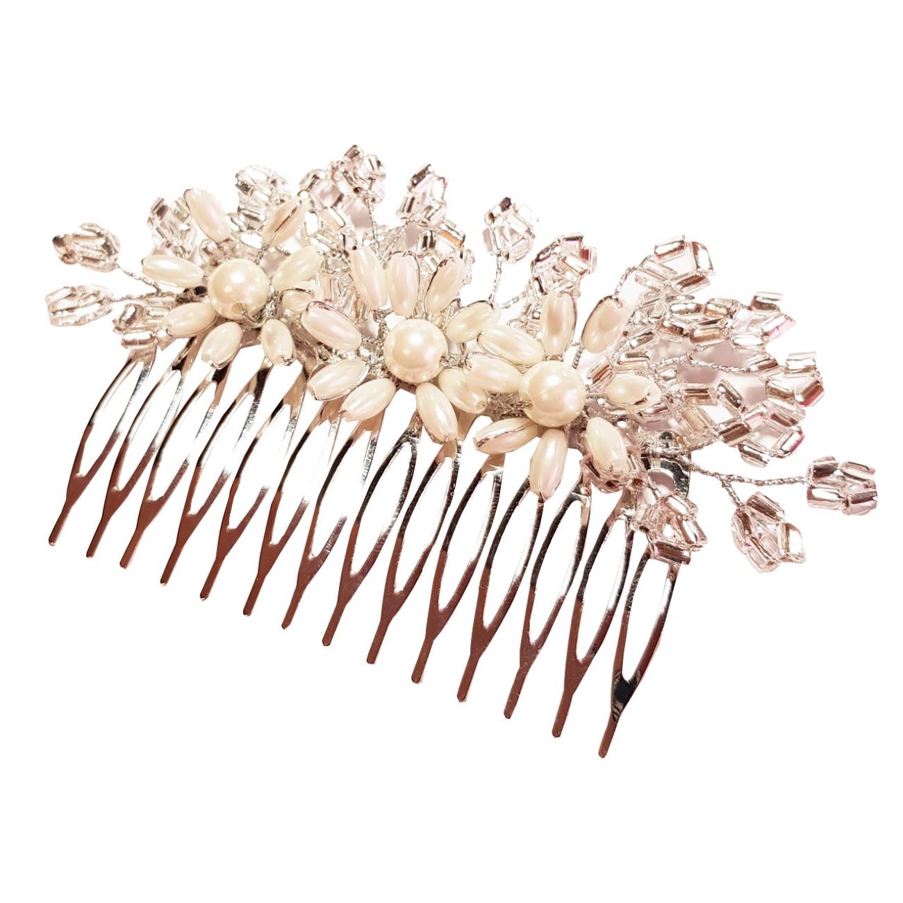 Price and Buy Graceful Hair comb Clip Flower, with pearl Design Set of 2_69031d0f801fe.jpeg Price and Buy Graceful Hair comb Clip Flower, with pearl Design Set of 2 - Image 1