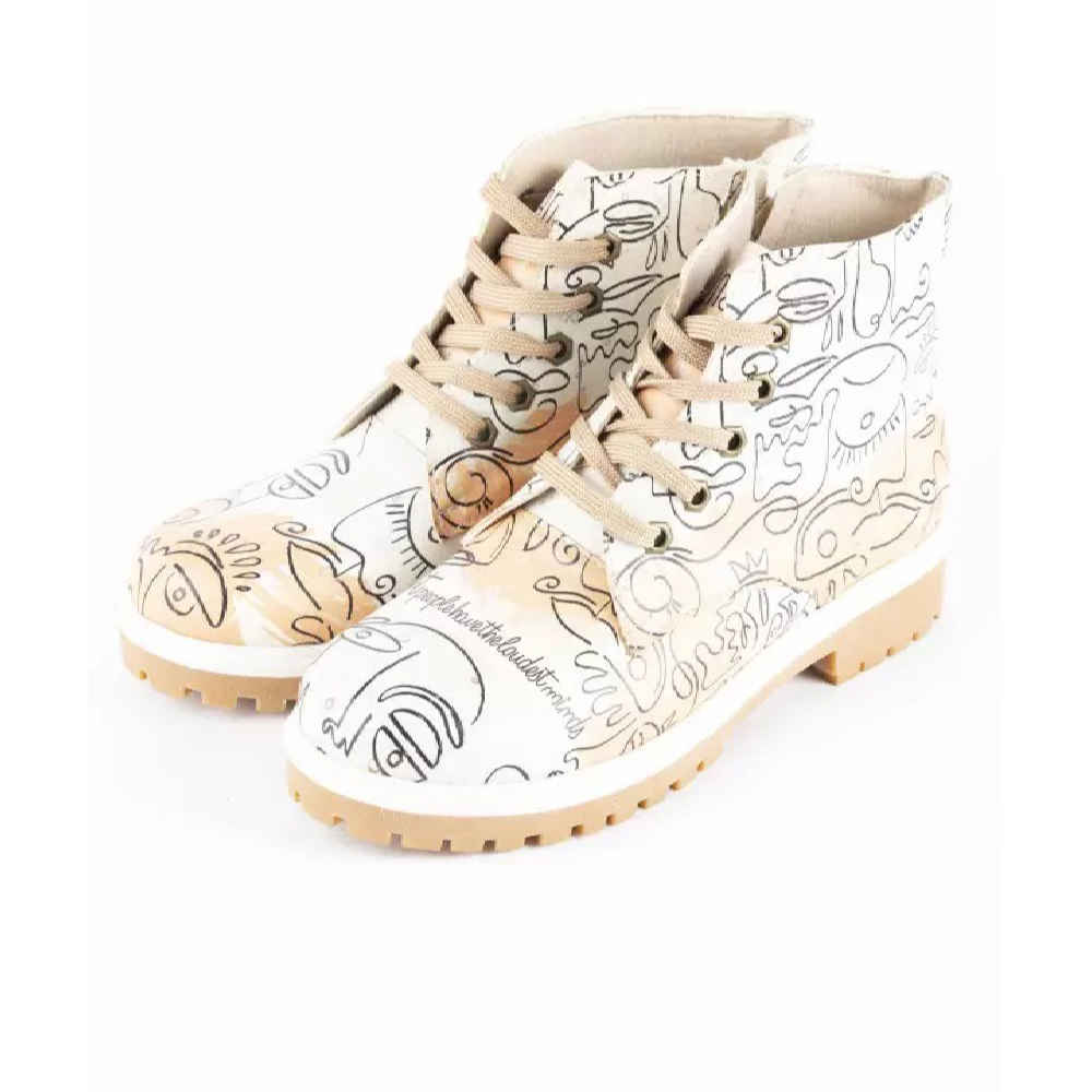 Price and Buy Graffiti Print Ankle Boot for Women – Round Toe Style