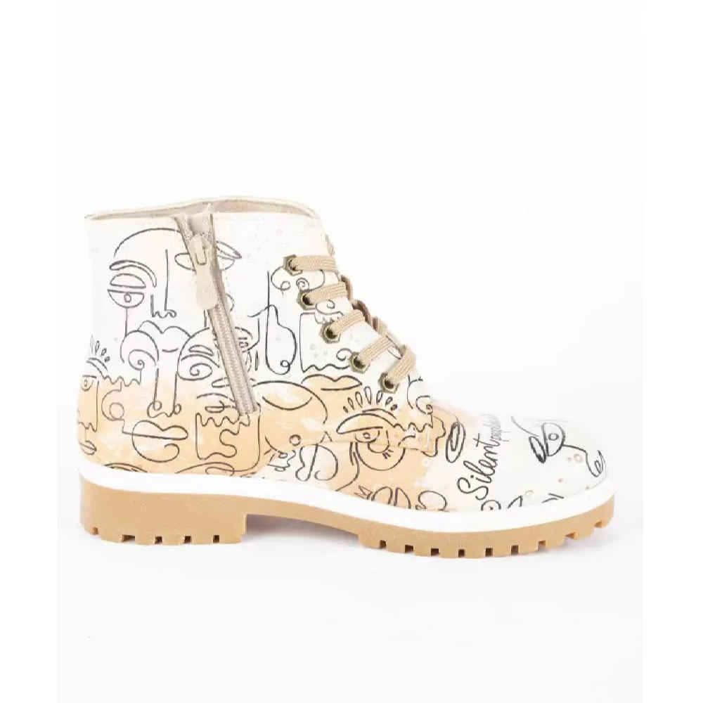 Price and Buy Graffiti Print Ankle Boot for Women – Round Toe Style - Image 3