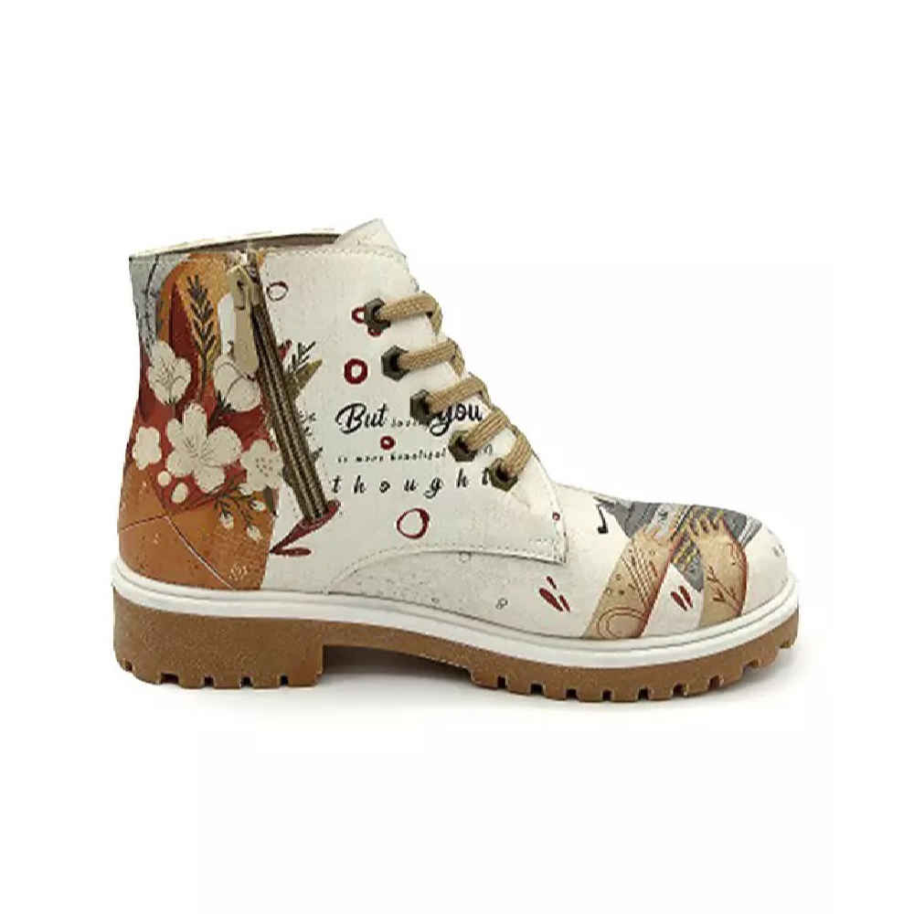 Price and Buy Graffiti Print Ankle Boot for Women – Synthetic Leather & Roper Heel - Image 4
