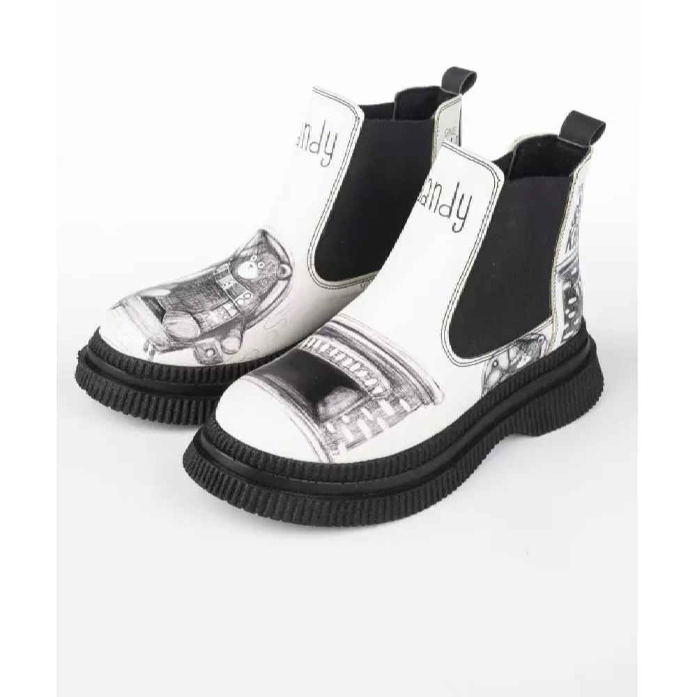 Price and Buy Graffiti Print Chelsea Boots – Synthetic Leather for Women