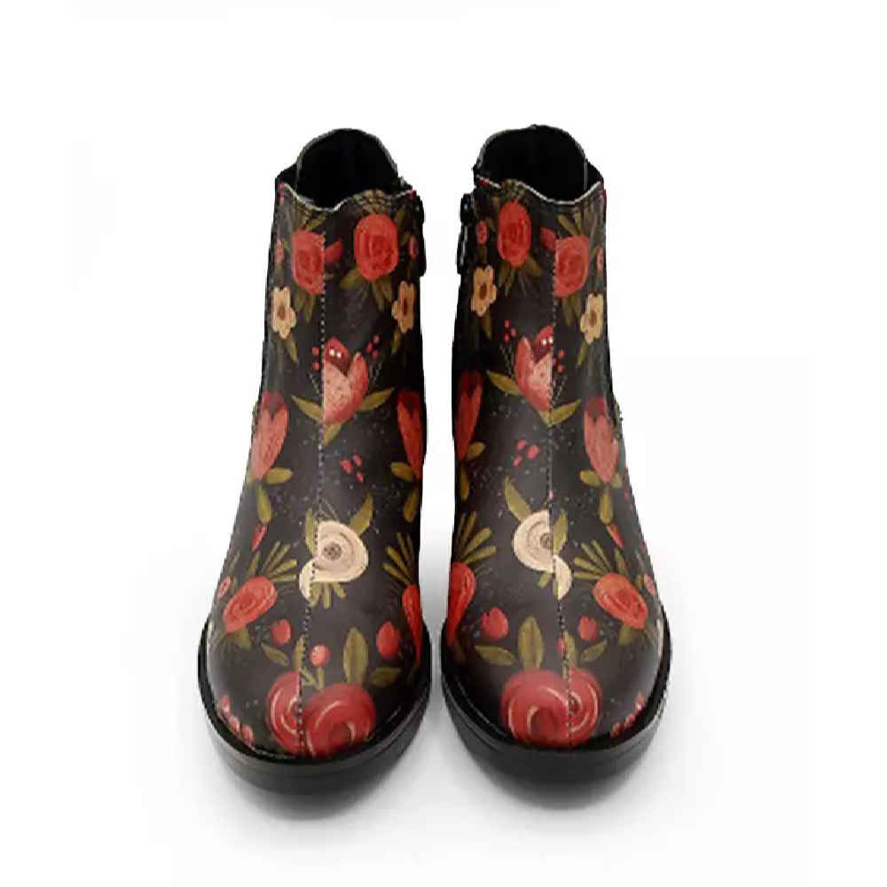 Price and Buy Graffiti Print Chelsea Boots – Synthetic Leather with Floral Design - Image 3