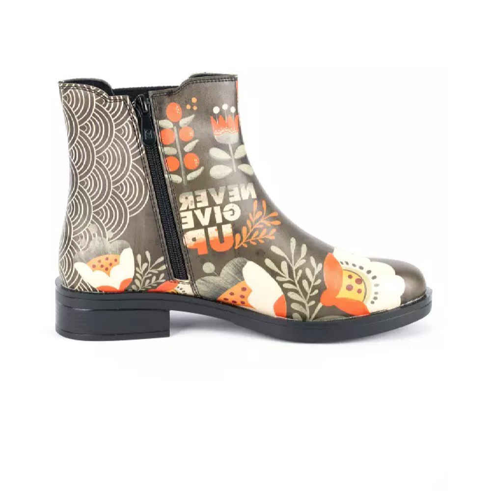 Price and Buy Graffiti Print Chelsea Boots – Synthetic Leather with Floral Pattern - Image 3