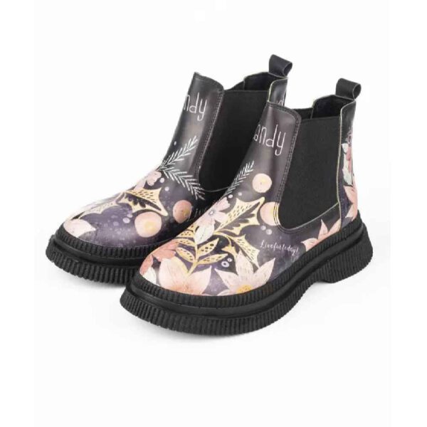 Price and Buy Graffiti Print Chelsea Boots – Synthetic Leather with Flower Design_68fe6dab032d3.jpeg Price and Buy Graffiti Print Chelsea Boots – Synthetic Leather with Flower Design
