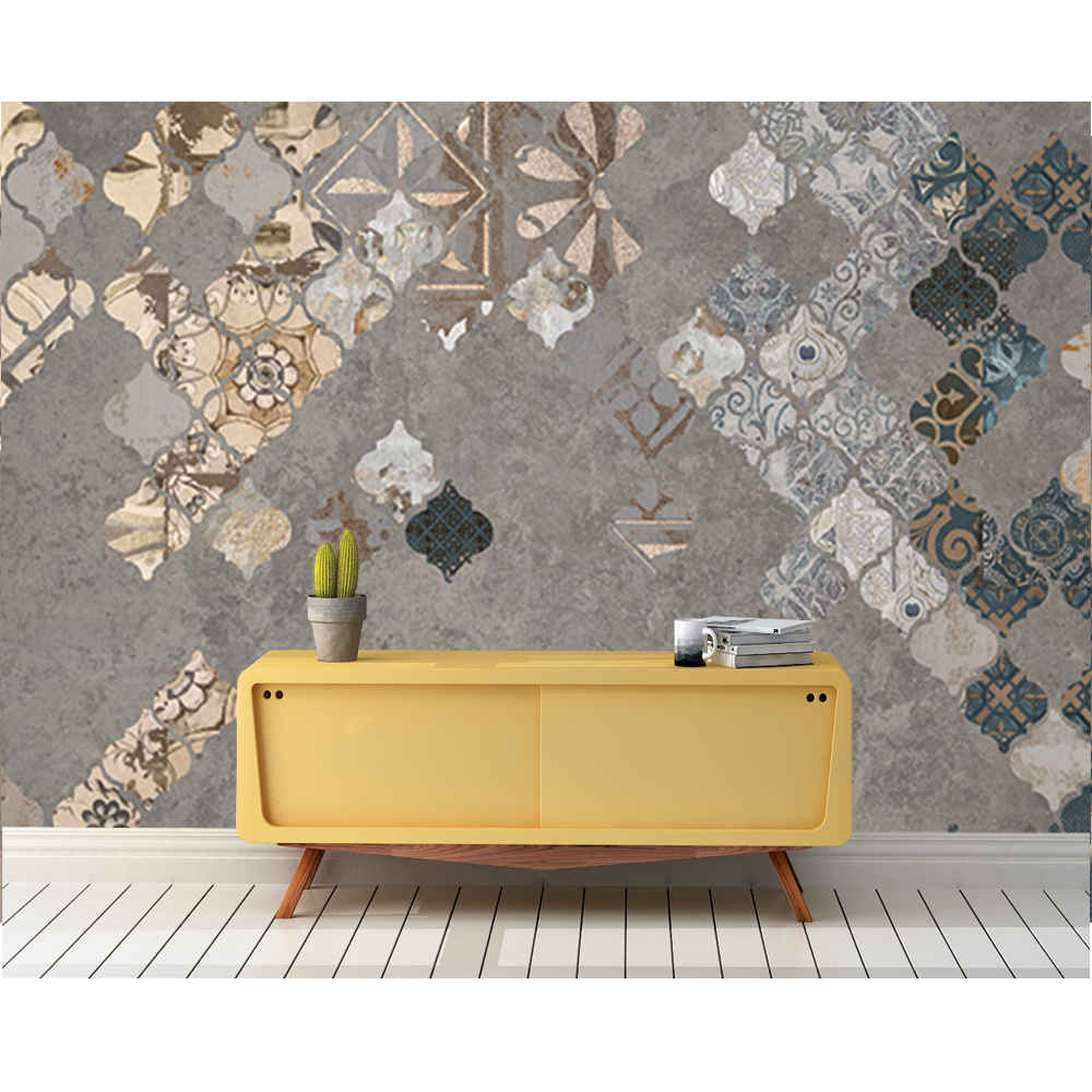 Price and Buy Gray Abstract Wall Mural Model Zhina for Modern Interiors