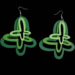 Price and Buy Green Butterfly Wooden Earrings – Nature-Inspired Boho Beauty