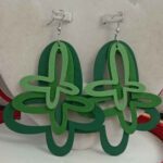 Price and Buy Green Butterfly Wooden Earrings – Nature-Inspired Boho Beauty - Image 3