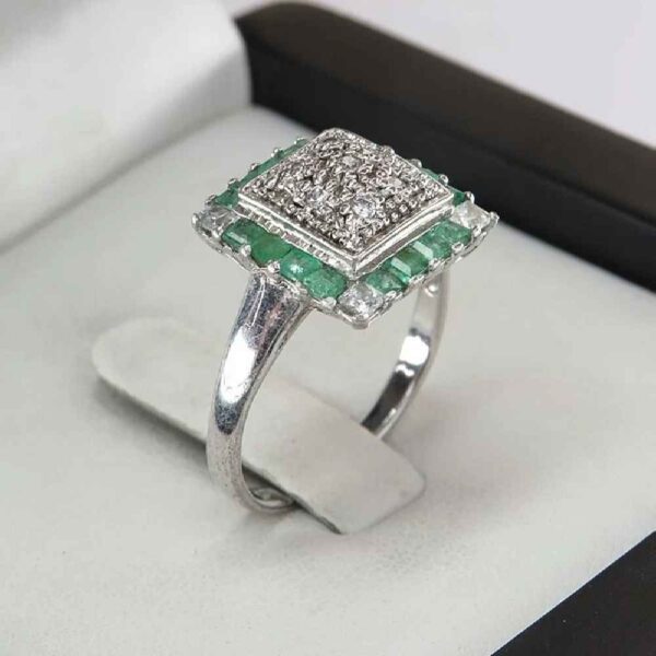 Price and Buy Green Emerald Silver Ring For Women Engagement Maral_68fd0b87c666e.jpeg Price and Buy Green Emerald Silver Ring For Women Engagement Maral