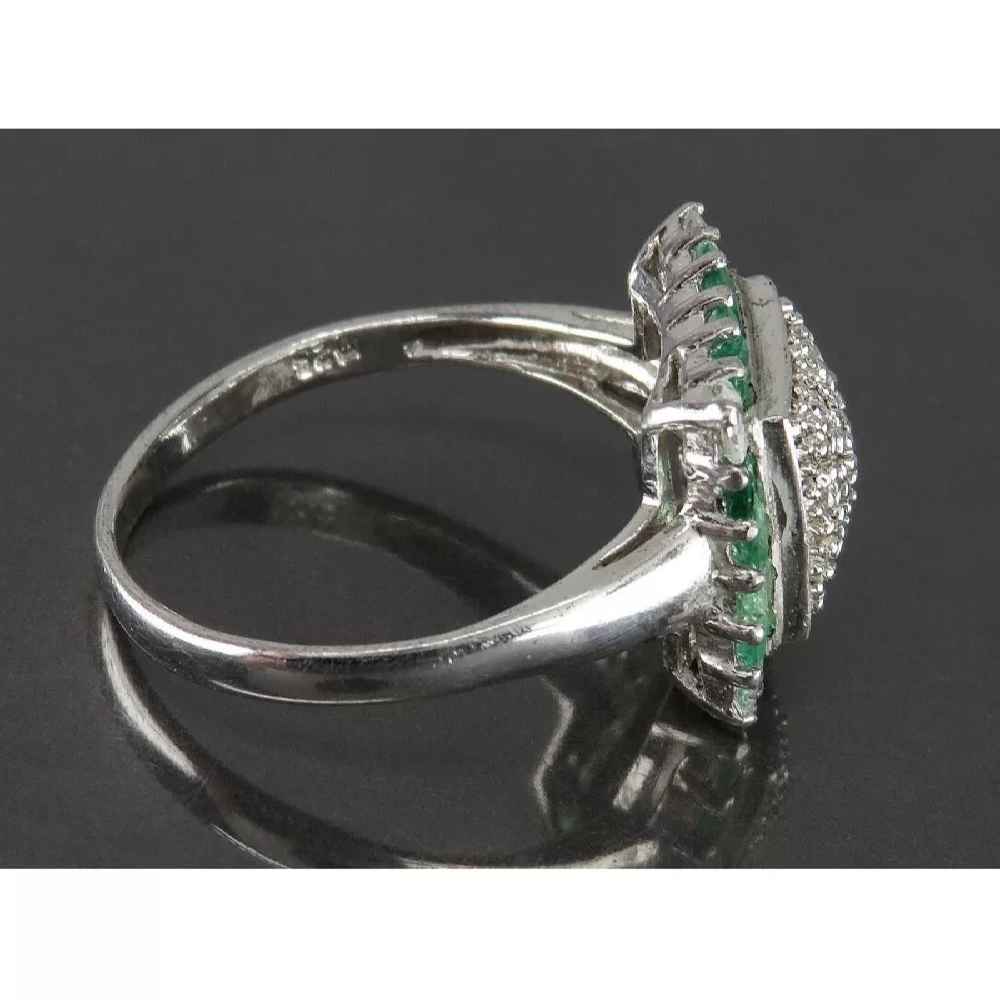 Price and Buy Green Emerald Silver Ring For Women Engagement Maral - Image 3