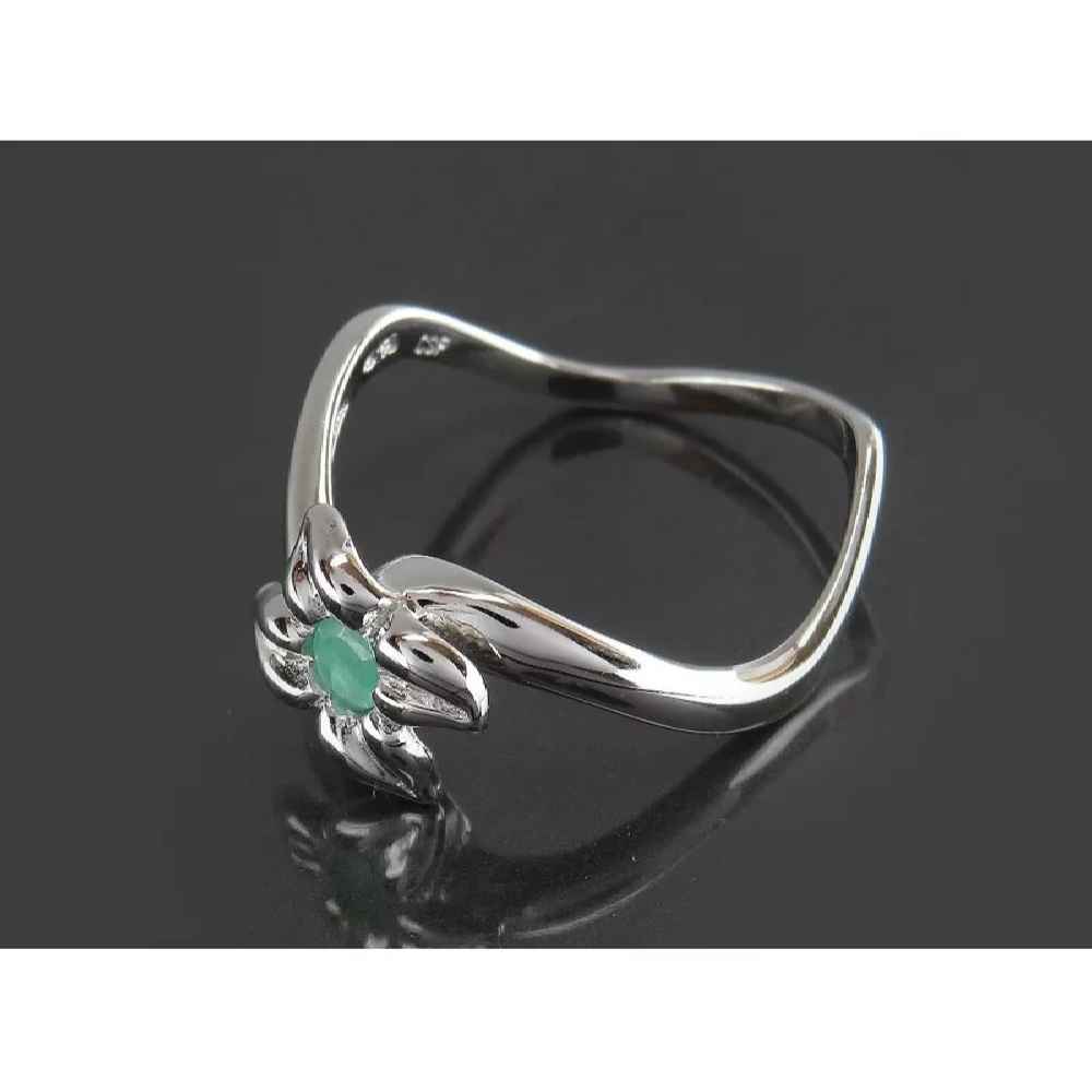 Price and Buy Green Emerald Silver Ring For Women Engagement Taranom - Image 3