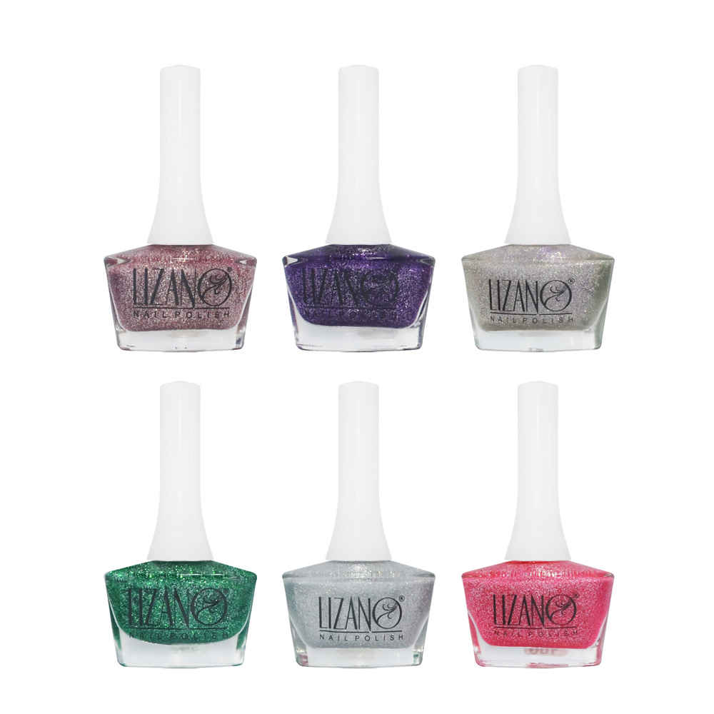 Price and Buy Halal Nail Polish Glitter Finish and Breathable Shiny Colors (6x)