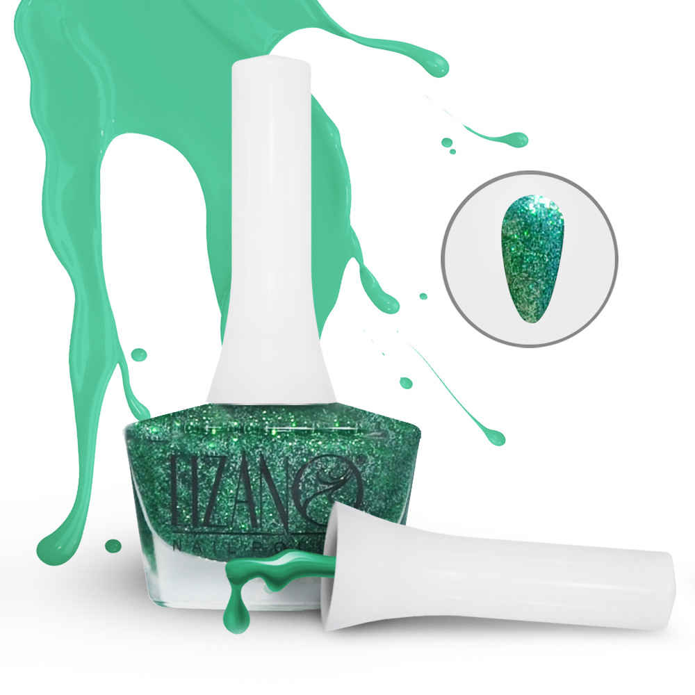 Price and Buy Halal Nail Polish Glitter & Glossy Finish and Breathable Forest Colors (6x) - Image 4