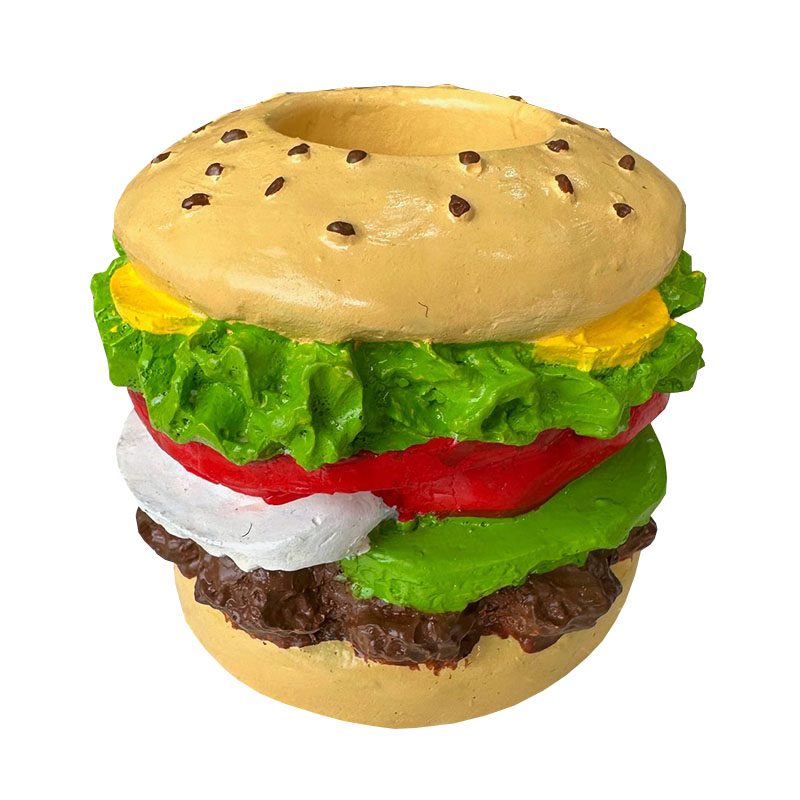 Price and Buy Hamburger Sandwich Toothpick Holder in Cream Resin