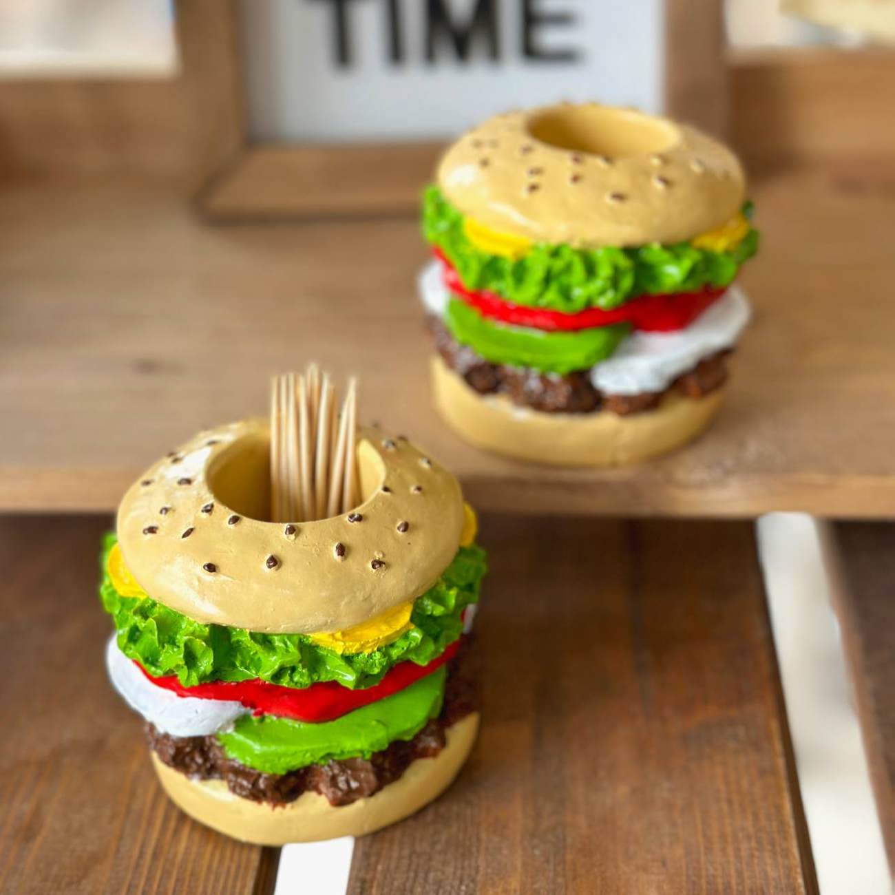 Price and Buy Hamburger Sandwich Toothpick Holder in Cream Resin - Image 3