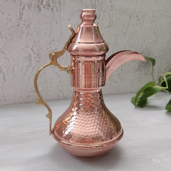 Price and Buy Hammered Copper Dallah Coffee Pot for Brewing Qahwa & Arabic Coffee - Image 4