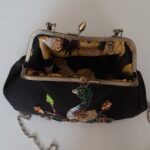 Price and Buy Hand Beaded Clutch Bag Floral Design in Black Color – Timeless Design - Image 4