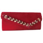 Price and Buy Hand Beaded Clutch Bag in Red Color – A Touch of Luxury & Beauty
