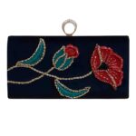 Price and Buy Hand-Beaded Clutch Bag with Red Rose Design – Unique & Elegant
