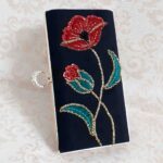 Price and Buy Hand-Beaded Clutch Bag with Red Rose Design – Unique & Elegant - Image 4