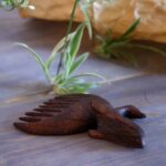 Price and Buy Hand-Carved Wooden Comb with Intricate Whale Design - Image 3
