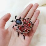 Price and Buy Hand Embroidered Brooch – Jewel Ladybug - Image 3