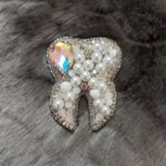 Price and Buy Hand-Embroidered Jewel Brooch in The Shape of Tooth