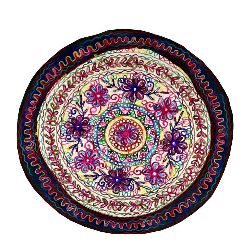 Price and Buy Hand Embroidered Round Tablecloth Model Kian