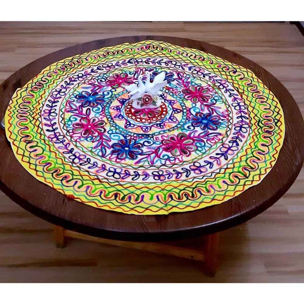 Price and Buy Hand Embroidered Round Tablecloth Model Tala - Image 3