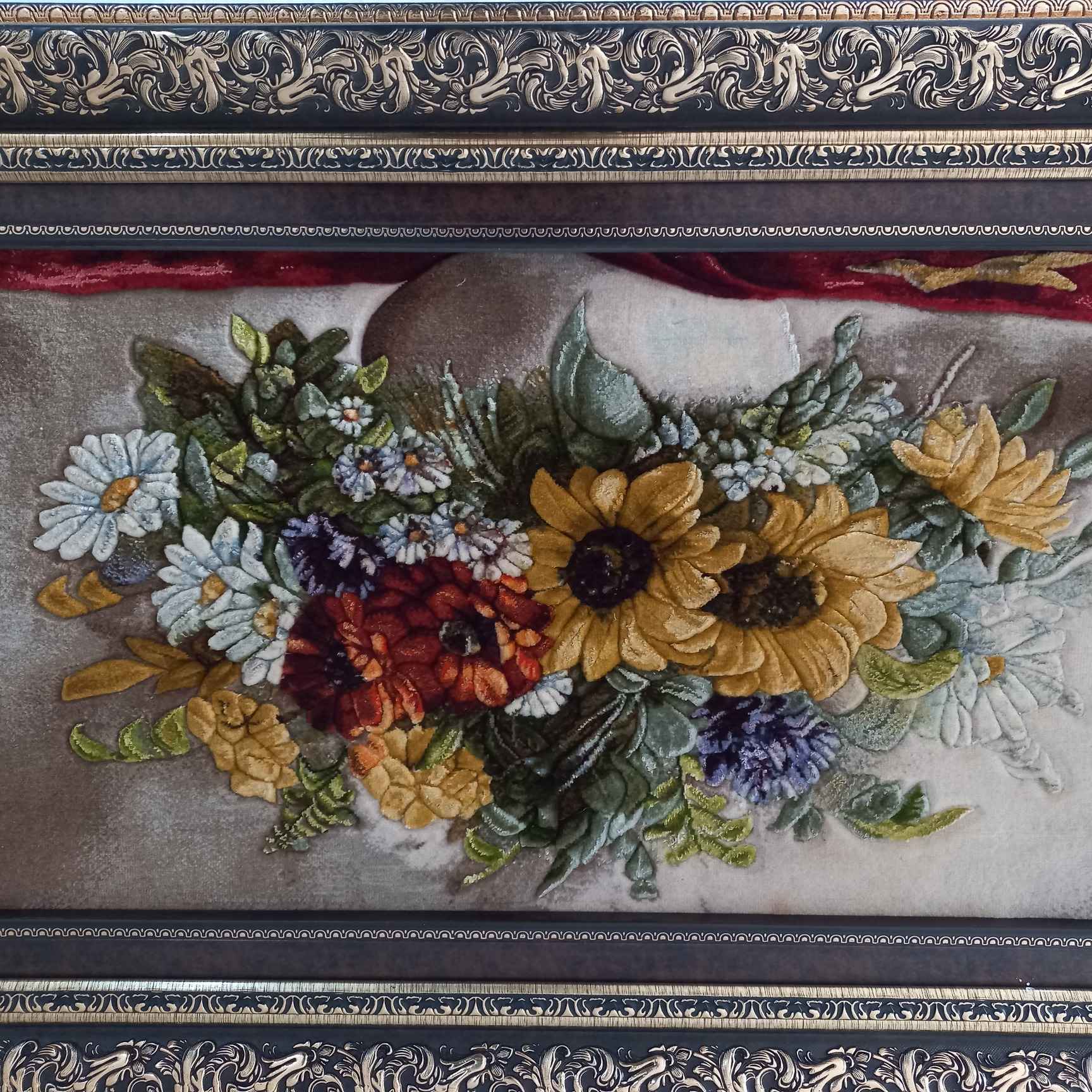 Price and Buy Hand-Knotted Persian Pictorial Rug Depicting Sunflower - Image 3