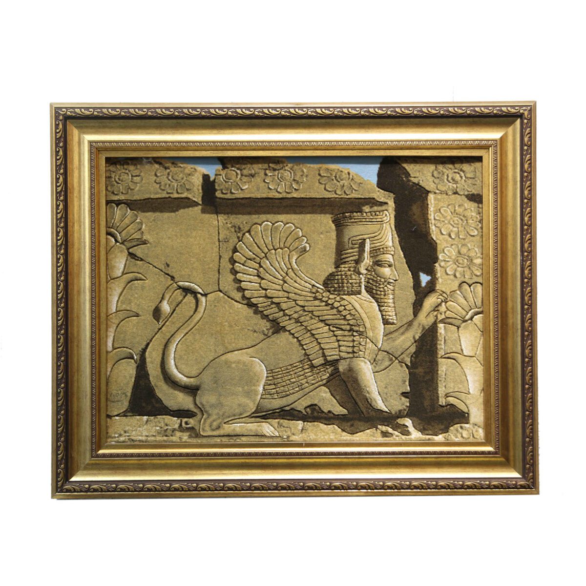 Price and Buy Hand-Knotted Persian Pictorial Rug from Tabriz Depicting Achaemenid Lion