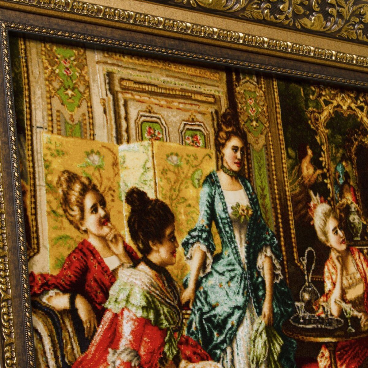 Price and Buy Hand-Knotted Persian Pictorial Rug from Tabriz Depicting Arturo Ricci Poetry Evening - Image 3