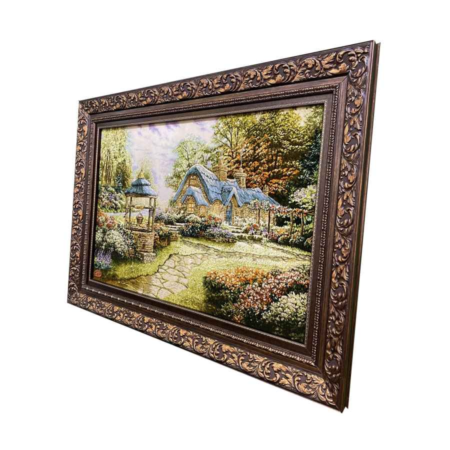 Price and Buy Hand-Knotted Persian Pictorial Rug from Tabriz Depicting Baran - Image 3