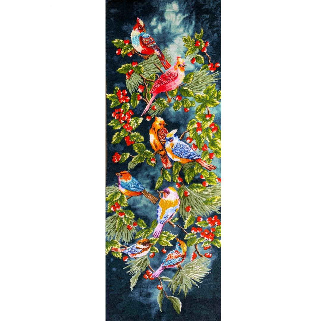 Price and Buy Hand-Knotted Persian Pictorial Rug from Tabriz Depicting Birds & Flowers - Image 4